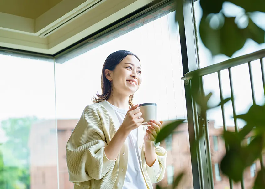 まるで森の中にいるような、深呼吸したくなる室内