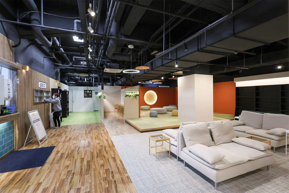 お客様が自由に休める3つのくつろぎスペースを計画しました。